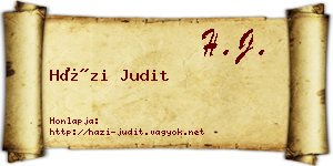 Házi Judit névjegykártya