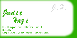 judit hazi business card